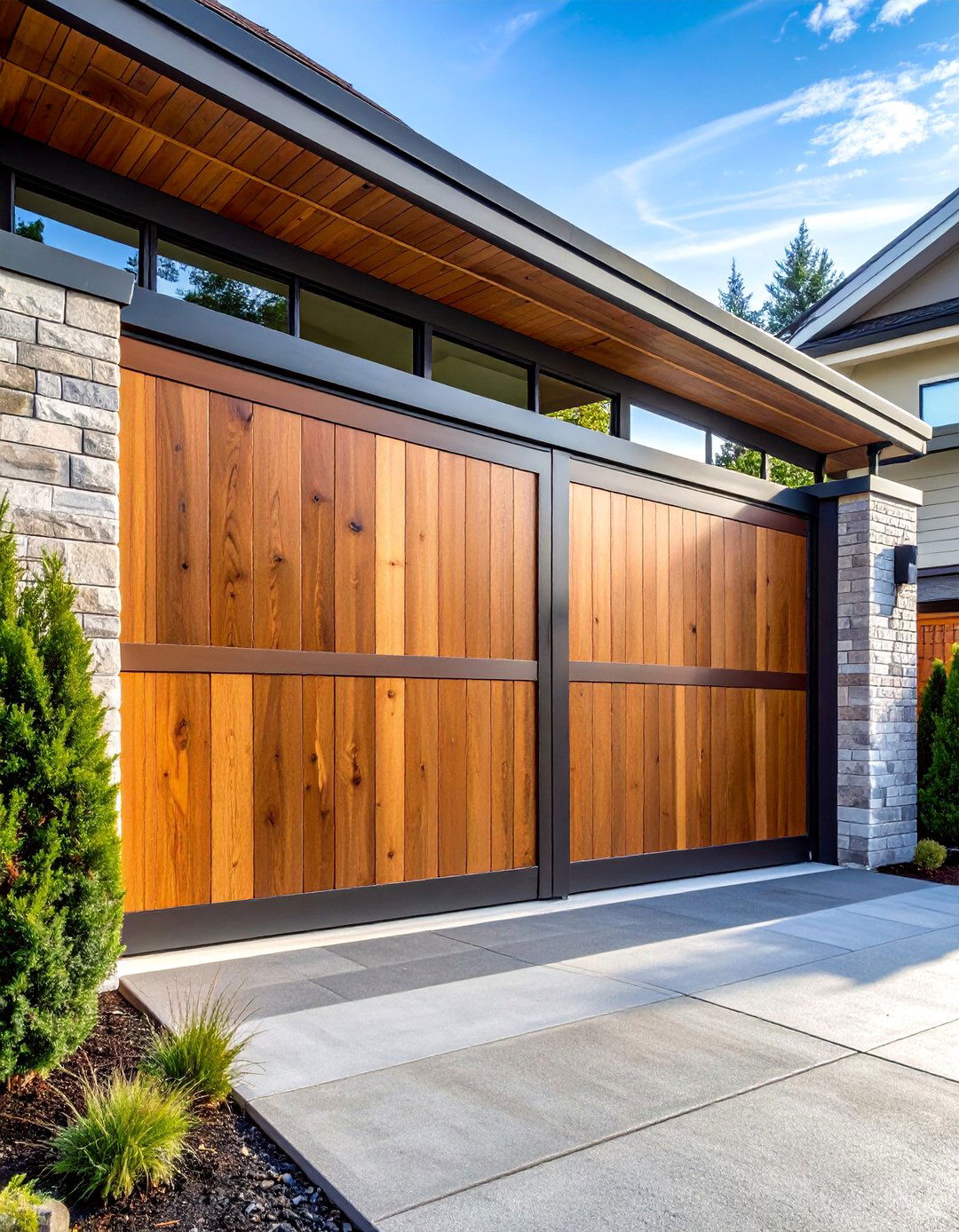 Wooden Plank Horizontal Sliding Gates - 30 Sliding Gate Design Ideas for Modern Homes