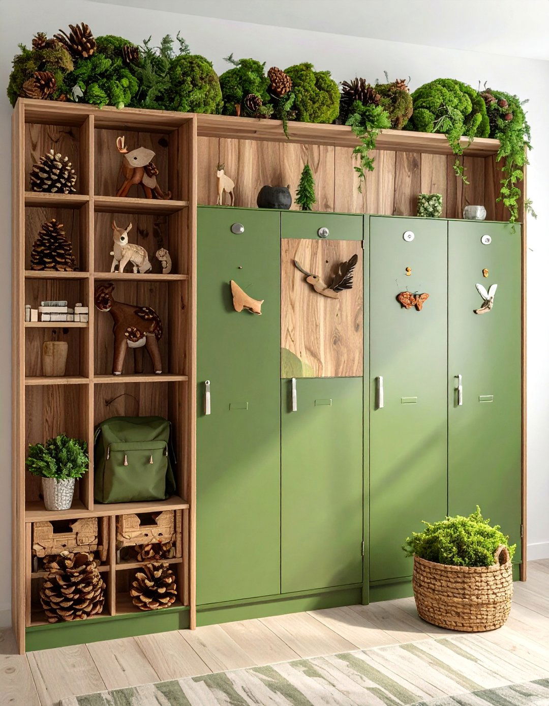 Woodland Forest Theme - 30 Locker Decor Ideas for Stylish and Functional Spaces