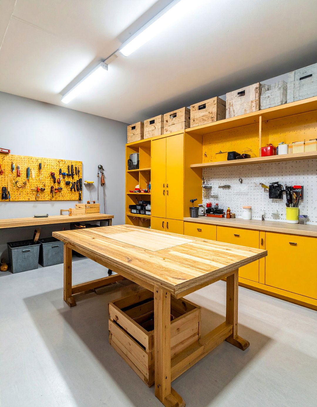 Workshop Craft Storage - 25 Rustic Basement Ideas for a Cozy and Inviting Space