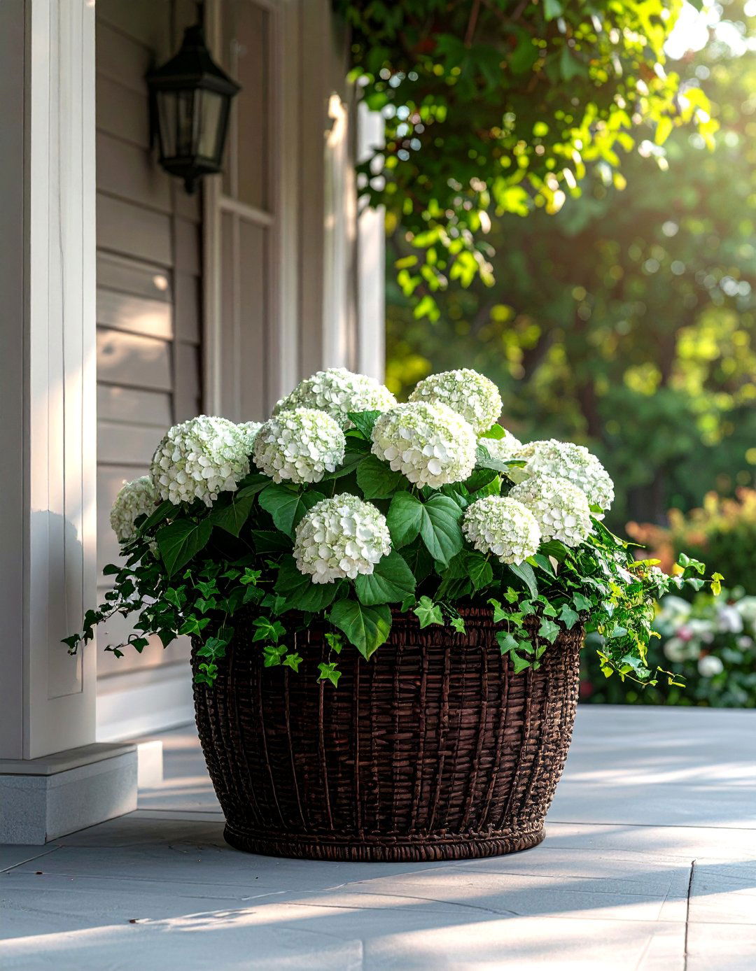 Woven Wicker Planter Box - 30 Planter Box Ideas for Beautiful Gardens