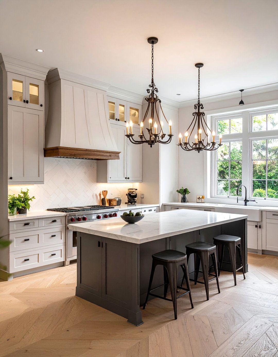 Wrought Iron Lighting Fixtures - 20 Primitive Kitchen Ideas for a Rustic and Cozy Feel