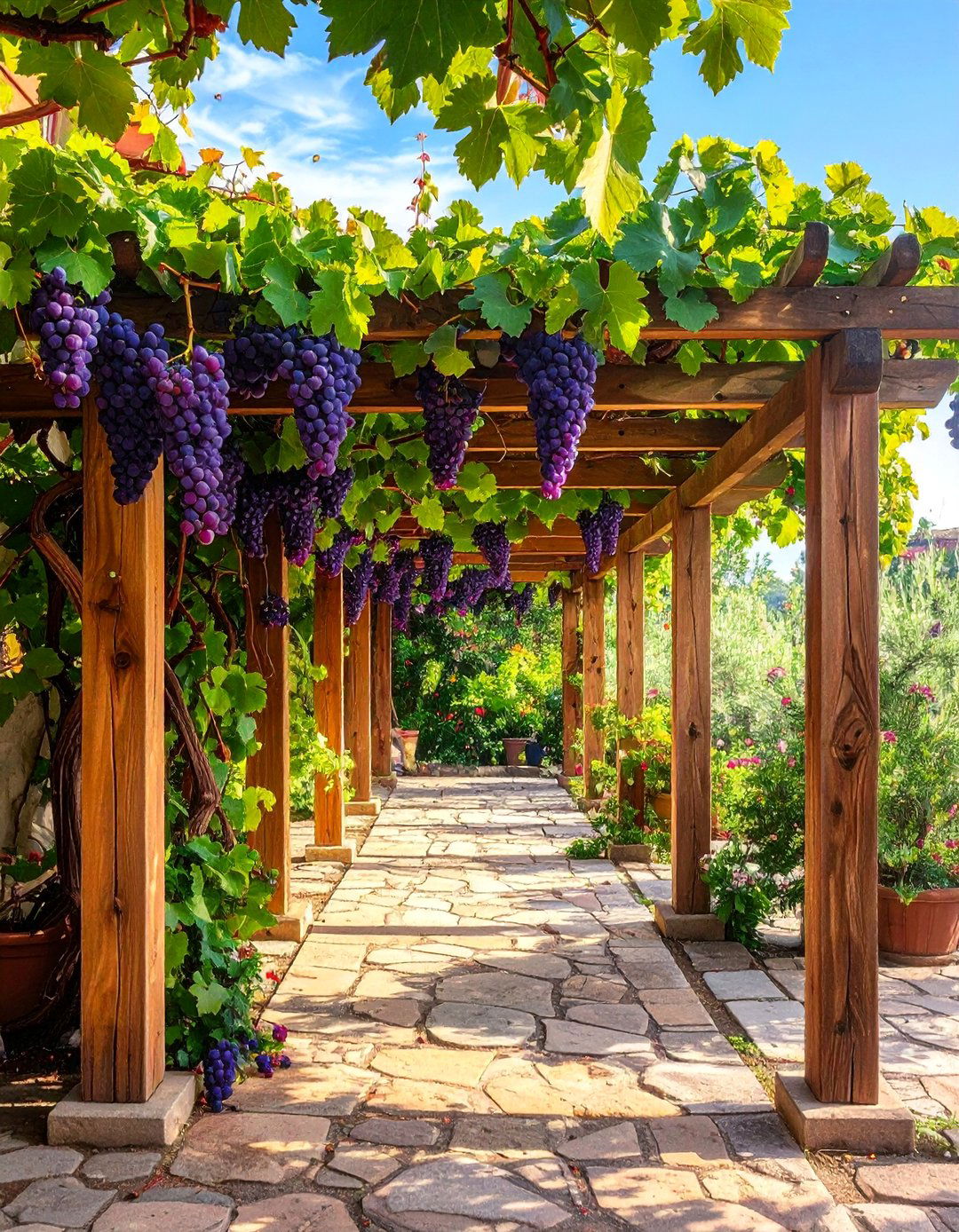 Your Italian Patio Featuring a Rustic Grapevine Arbor - 20 Italian Patio Ideas for a Mediterranean Outdoor Oasis