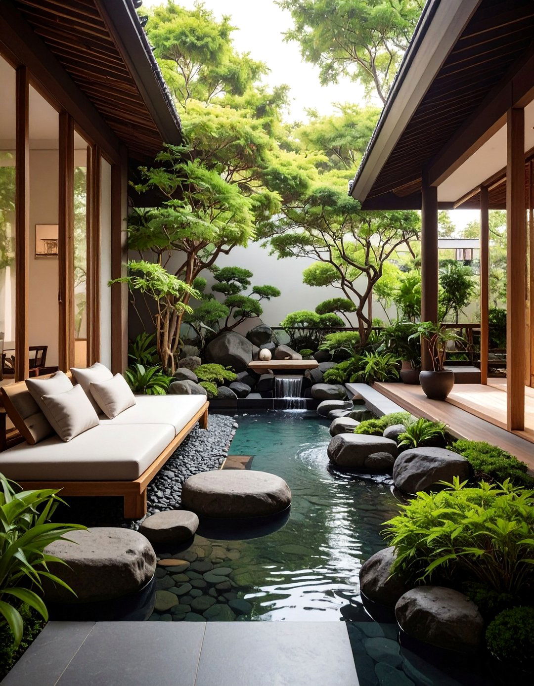Zen Garden Meditation Balcony - 20 Mansion Balcony Ideas for a Luxurious View