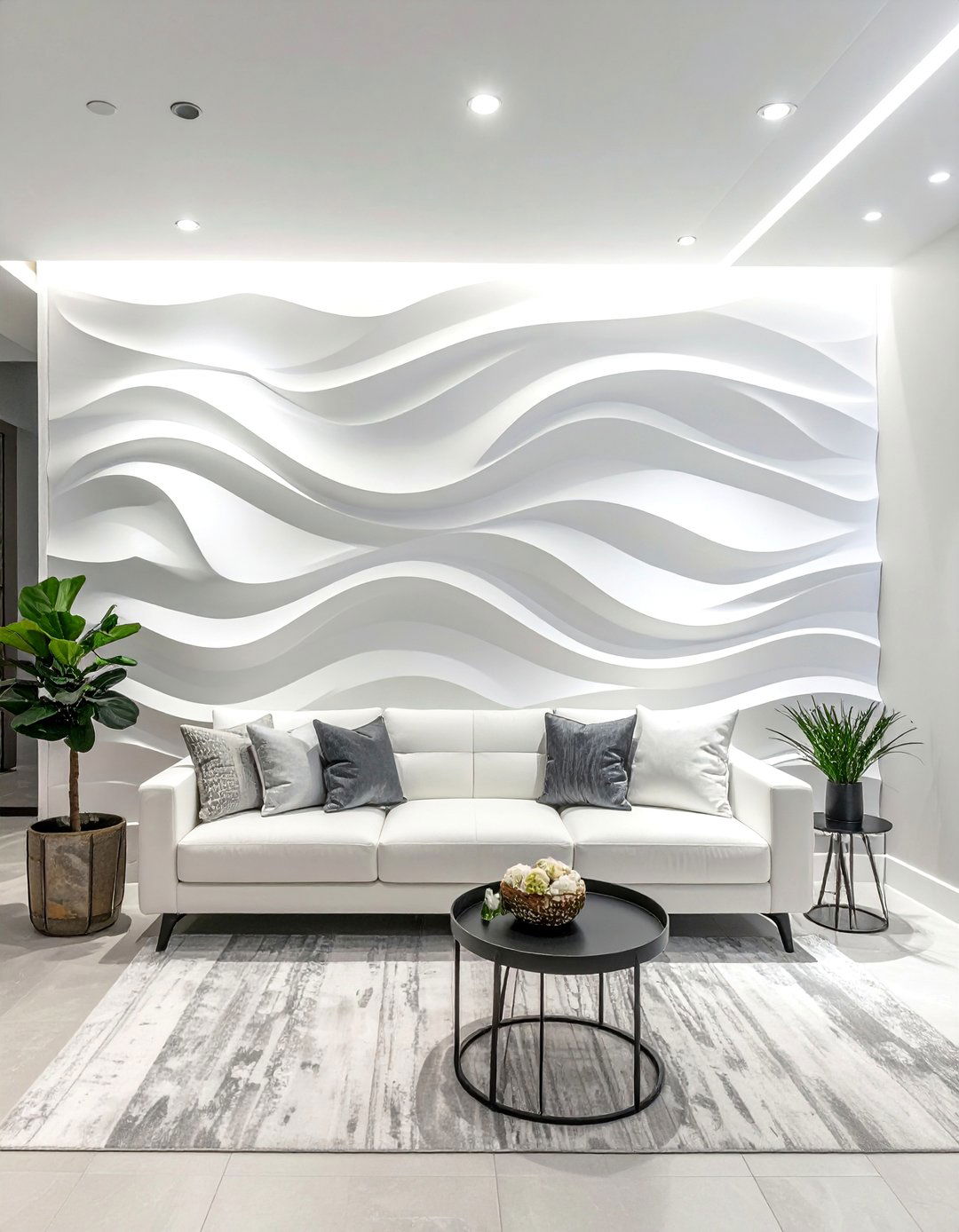 3D Wall Panel Basement Accent Wall - 15 Basement Accent Wall Ideas to Transform Your Space