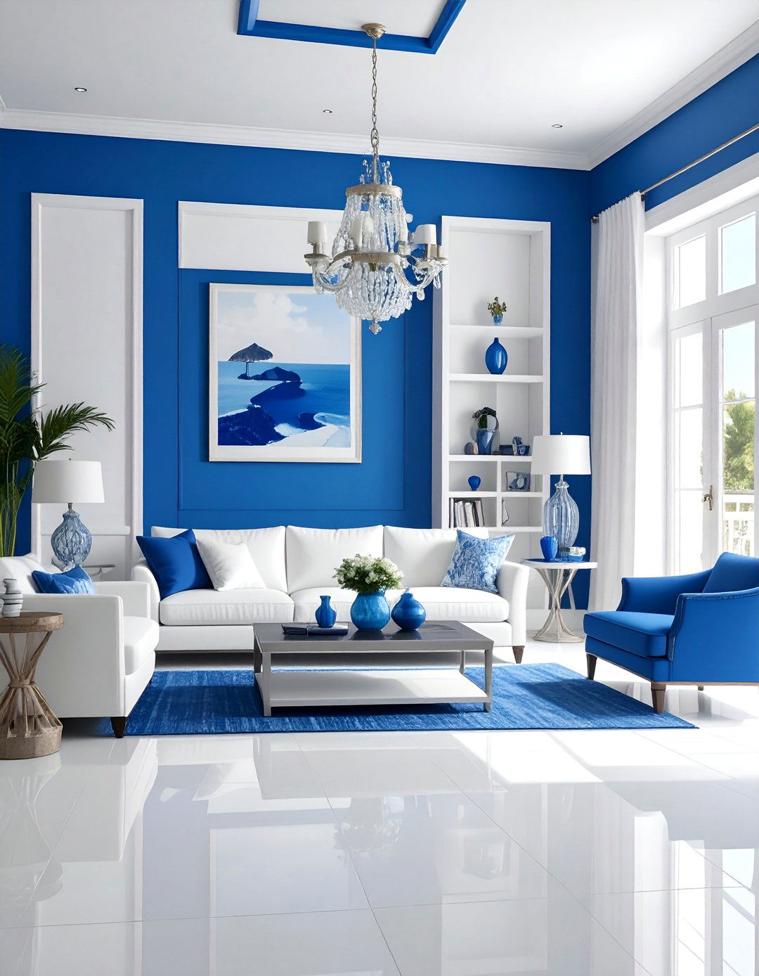 A Blue and White Color Palette - 20 Greek Style Home Ideas for a Mediterranean Vibe