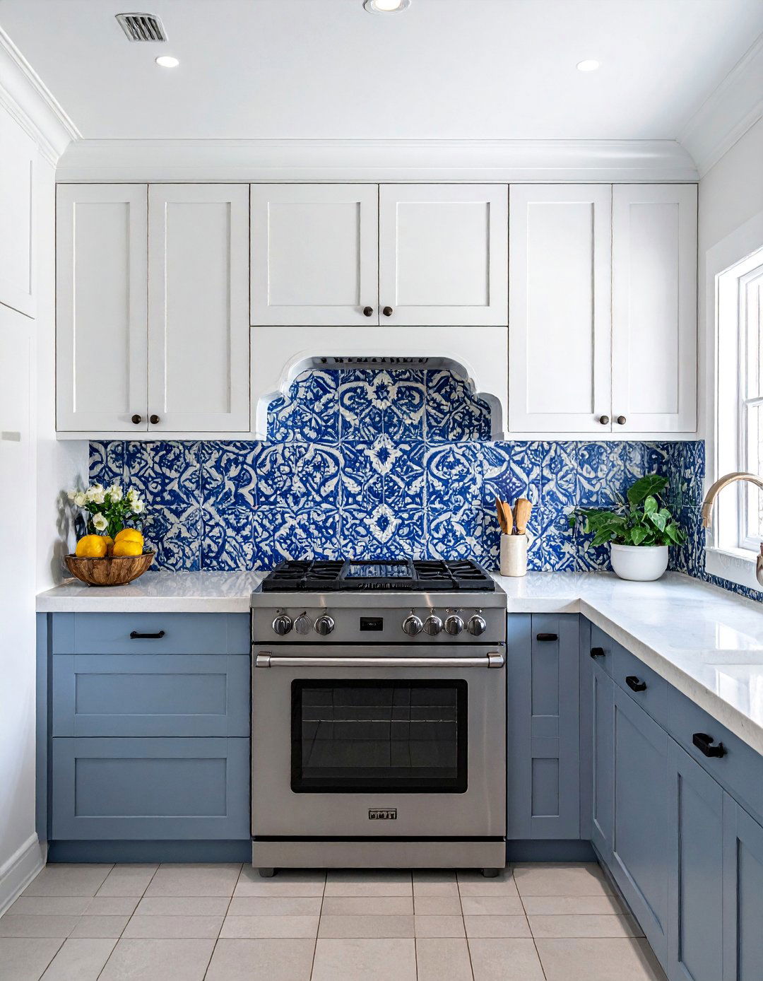A Bold Patterned Backsplash Tile - 40 Kitchen Decor Ideas to Refresh Your Cooking Space