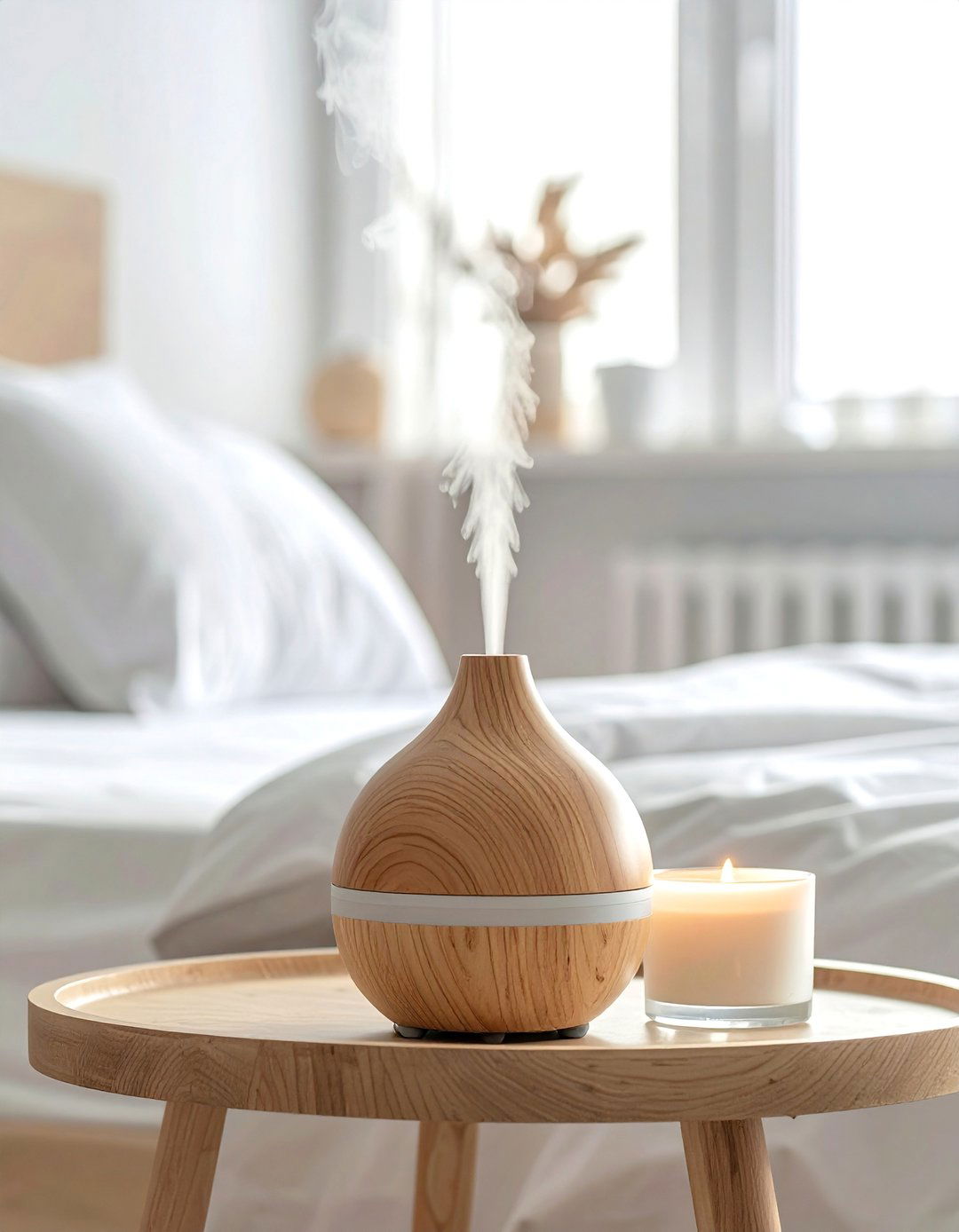 A Chill Aesthetic Room Enhanced by Scented Candles and Diffusers - 25 Chill Aesthetic Room Ideas for a Relaxing Ambiance