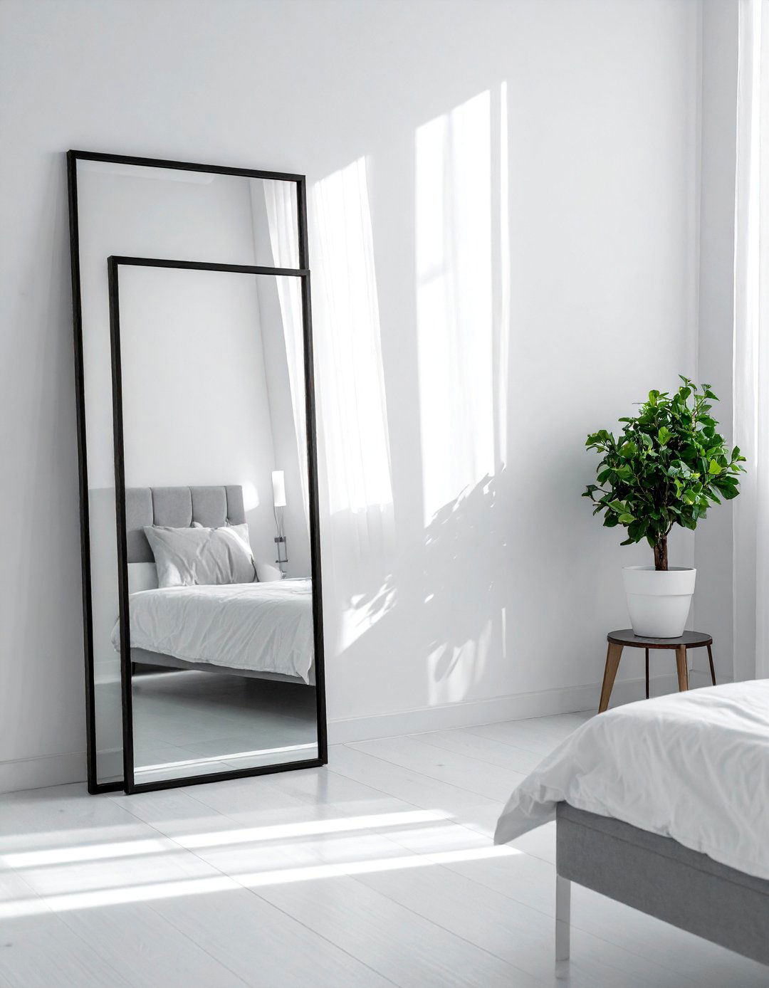 A Chill Aesthetic Room Using Mirrors to Create Depth - 25 Chill Aesthetic Room Ideas for a Relaxing Ambiance