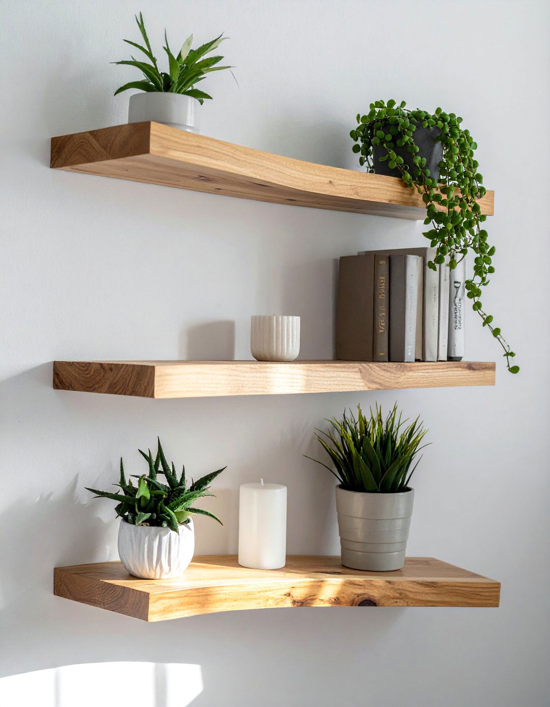 A Chill Aesthetic Room with Minimalist Open Shelving - 25 Chill Aesthetic Room Ideas for a Relaxing Ambiance