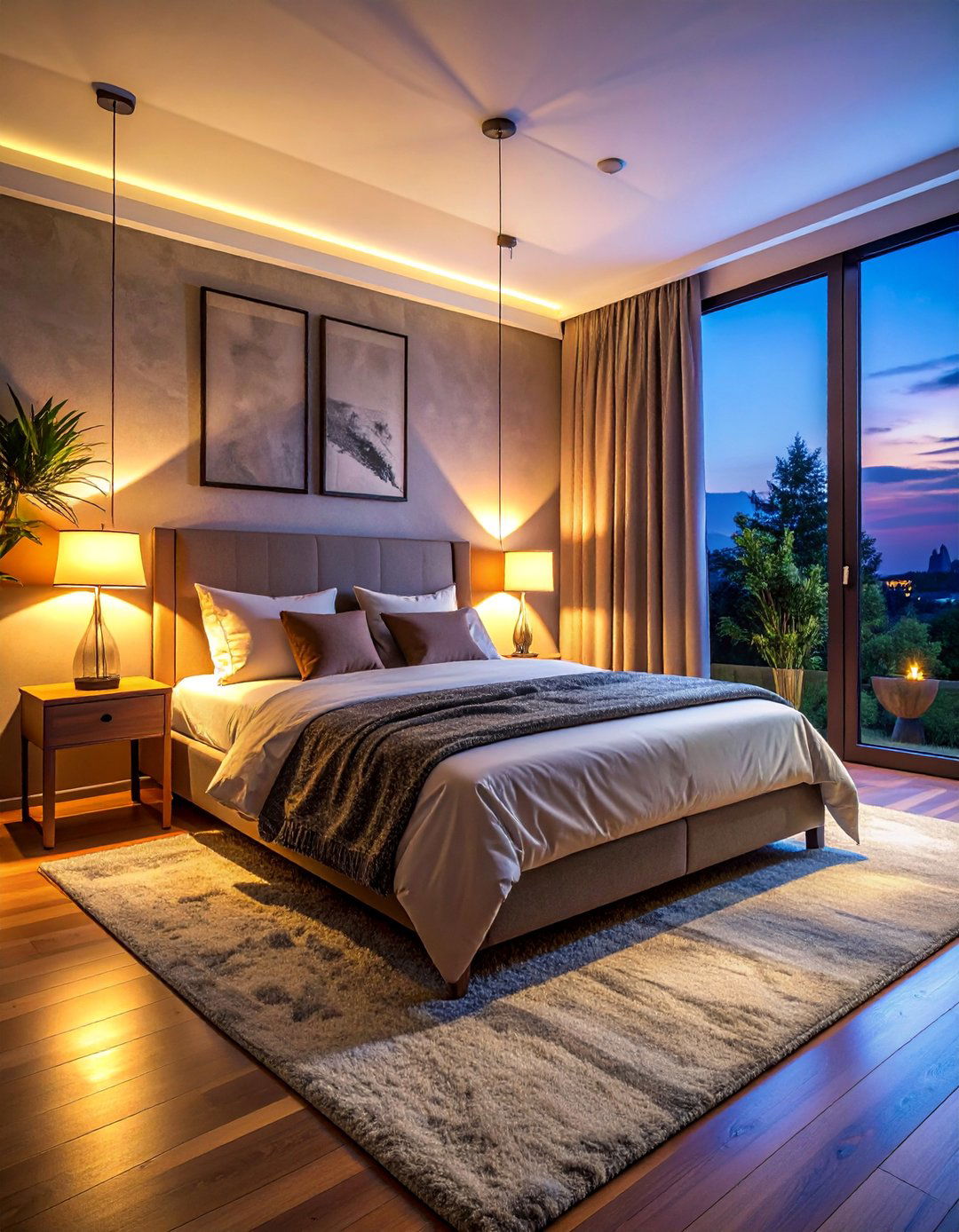 A Chill Aesthetic Room with Versatile Dimmable Lighting - 25 Chill Aesthetic Room Ideas for a Relaxing Ambiance