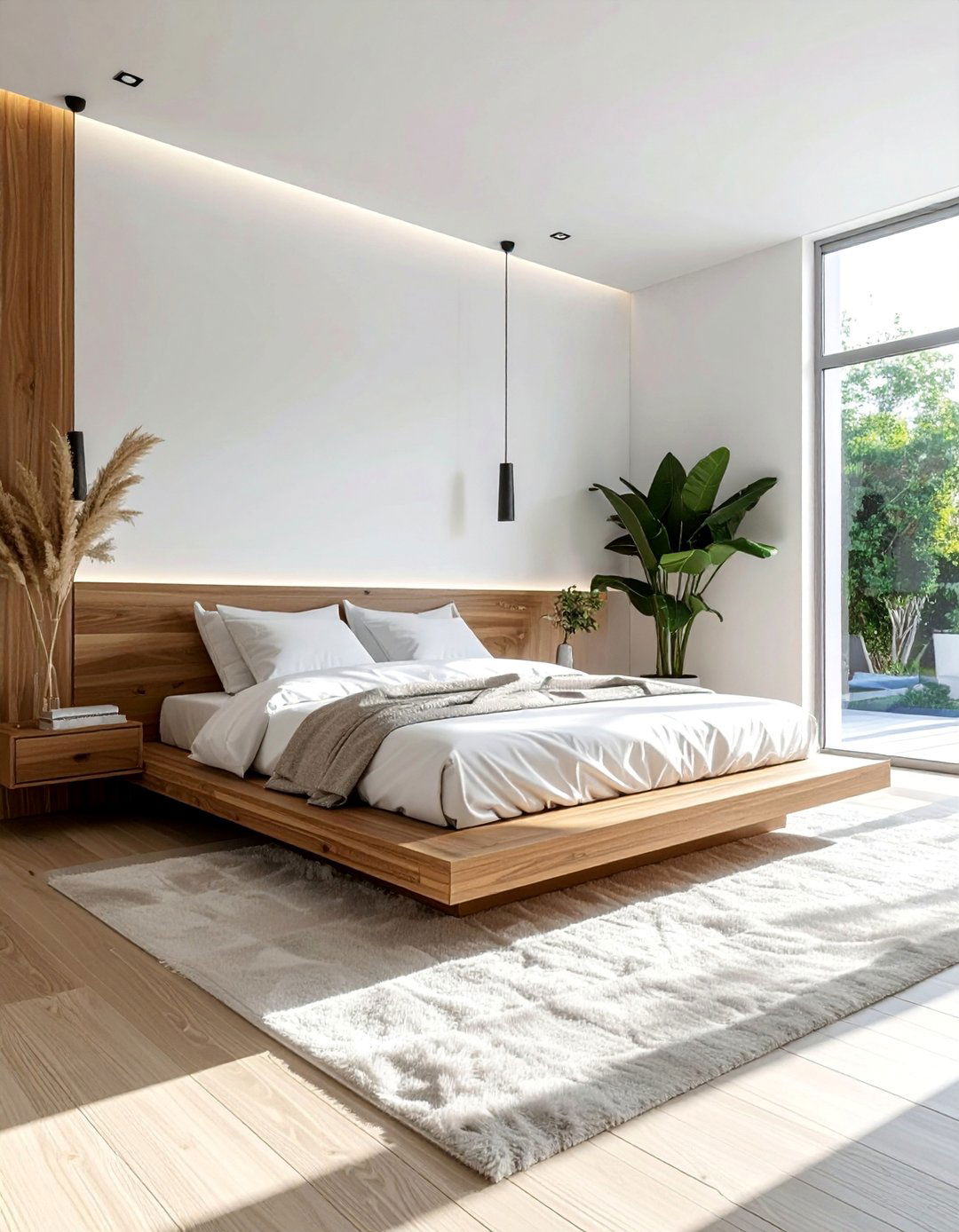 A Chill Aesthetic Room with a Low Profile Platform Bed - 25 Chill Aesthetic Room Ideas for a Relaxing Ambiance