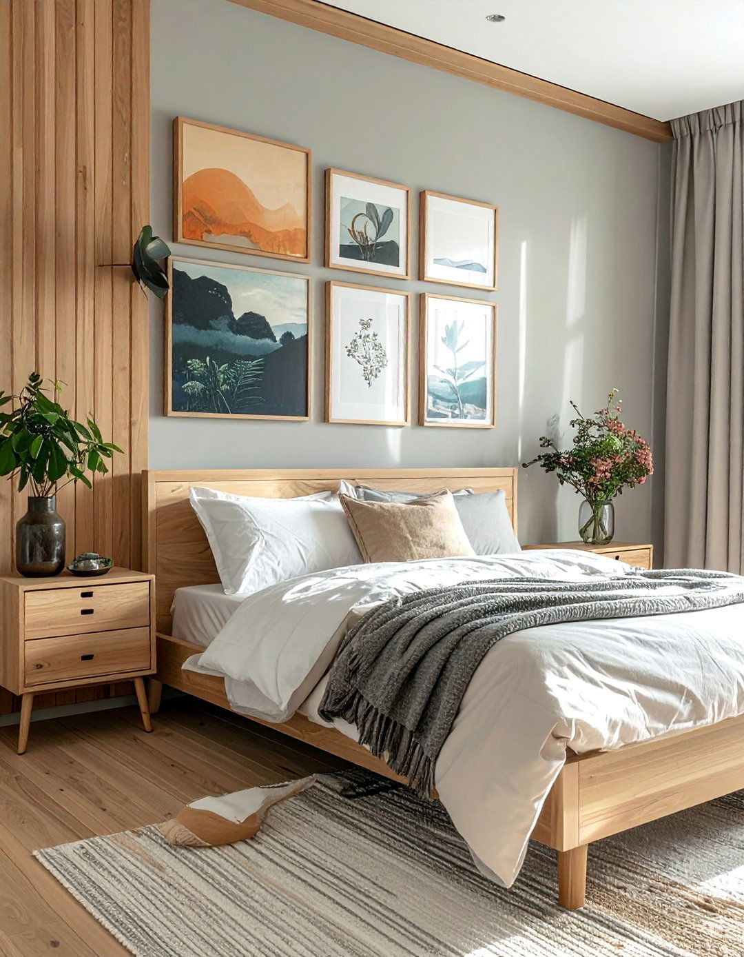 A Chill Aesthetic Room with a Mindfully Curated Gallery Wall - 25 Chill Aesthetic Room Ideas for a Relaxing Ambiance