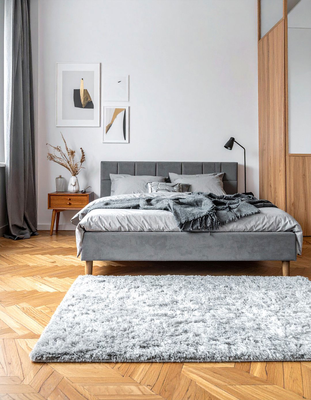 A Chill Aesthetic Room with a Soft Area Rug for Comfort - 25 Chill Aesthetic Room Ideas for a Relaxing Ambiance