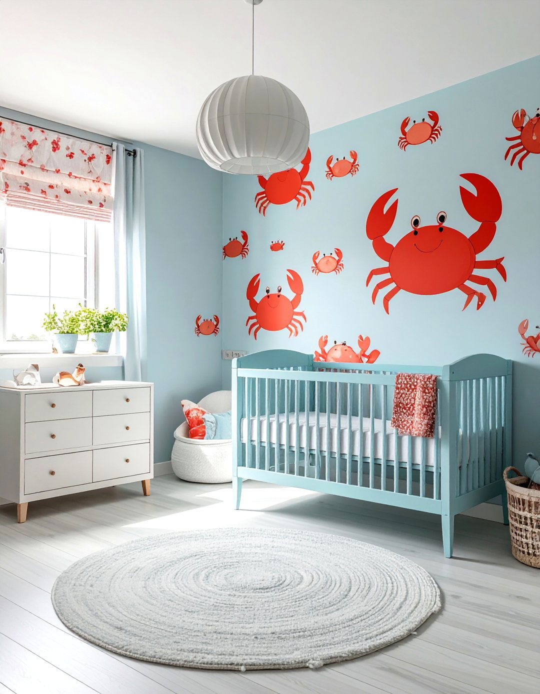 A Crab and Lobster Themed Nautical Nursery - 25 Nautical Nursery Ideas for a Coastal-Themed Baby Room