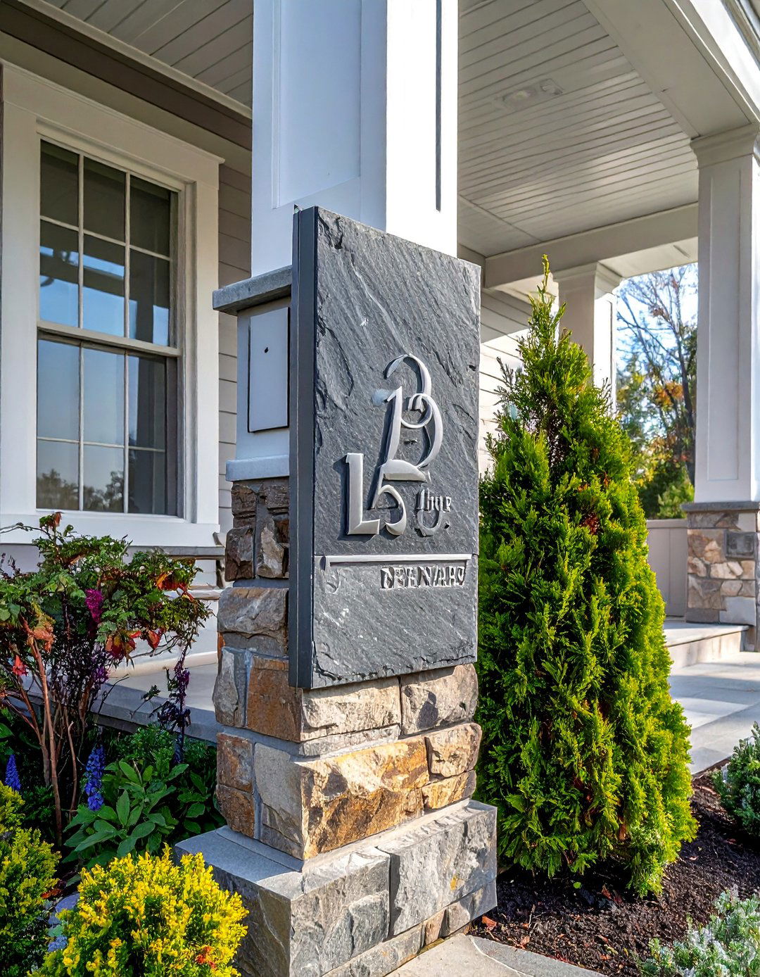 A Custom House Number Plaque - 40 Front Porch Ideas to Welcome Guests in Style