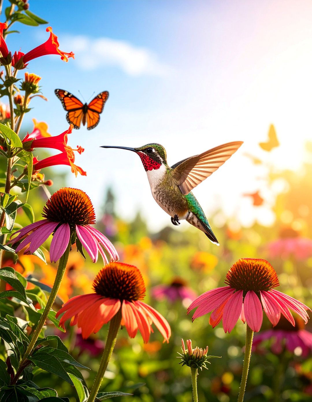 A Hummingbird and Butterfly Sensory Garden - 25 Sensory Garden Ideas to Stimulate the Senses