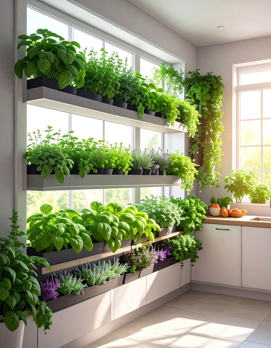 A Living Herb Garden Wall - 40 Kitchen Decor Ideas to Refresh Your Cooking Space