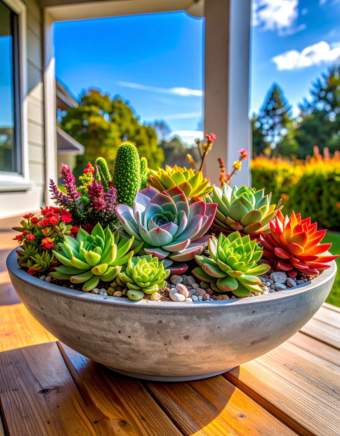 A Low Maintenance Succulent Display - 40 Front Porch Ideas to Welcome Guests in Style