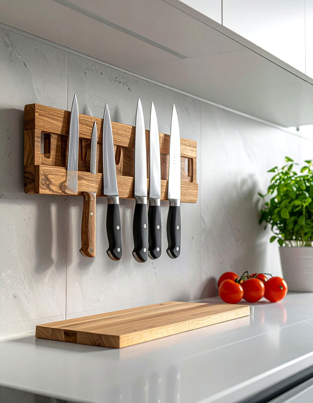 A Magnetic Knife Strip - 40 Kitchen Decor Ideas to Refresh Your Cooking Space