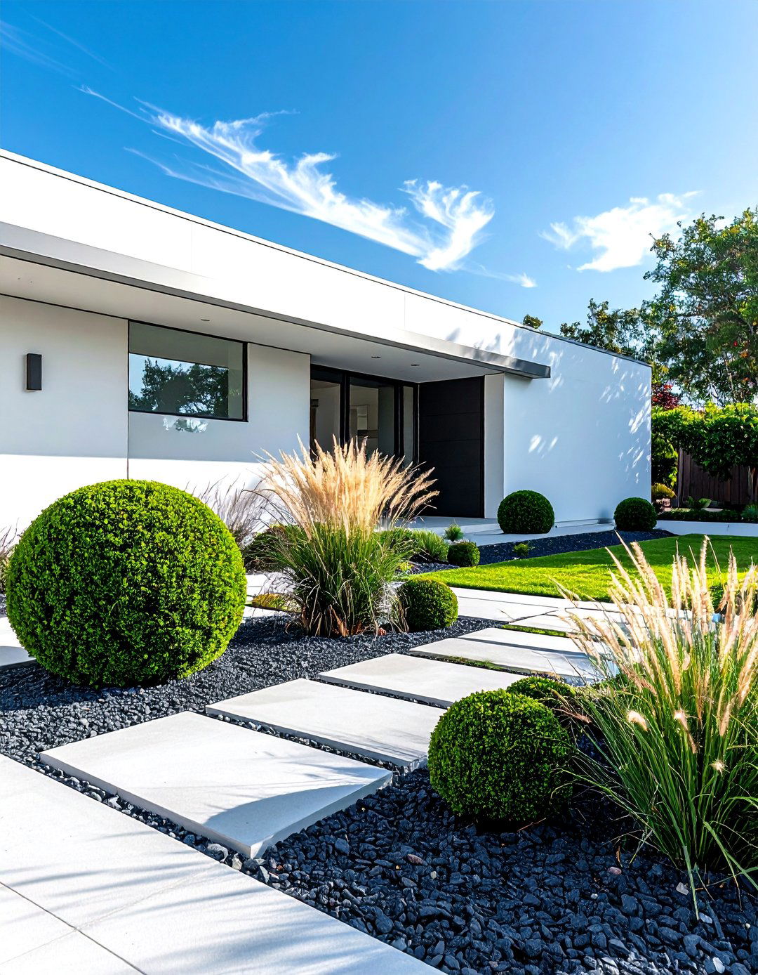 A Minimalist Garden Design for a Ranch House - 30 Ranch House Landscaping Ideas for Curb Appeal