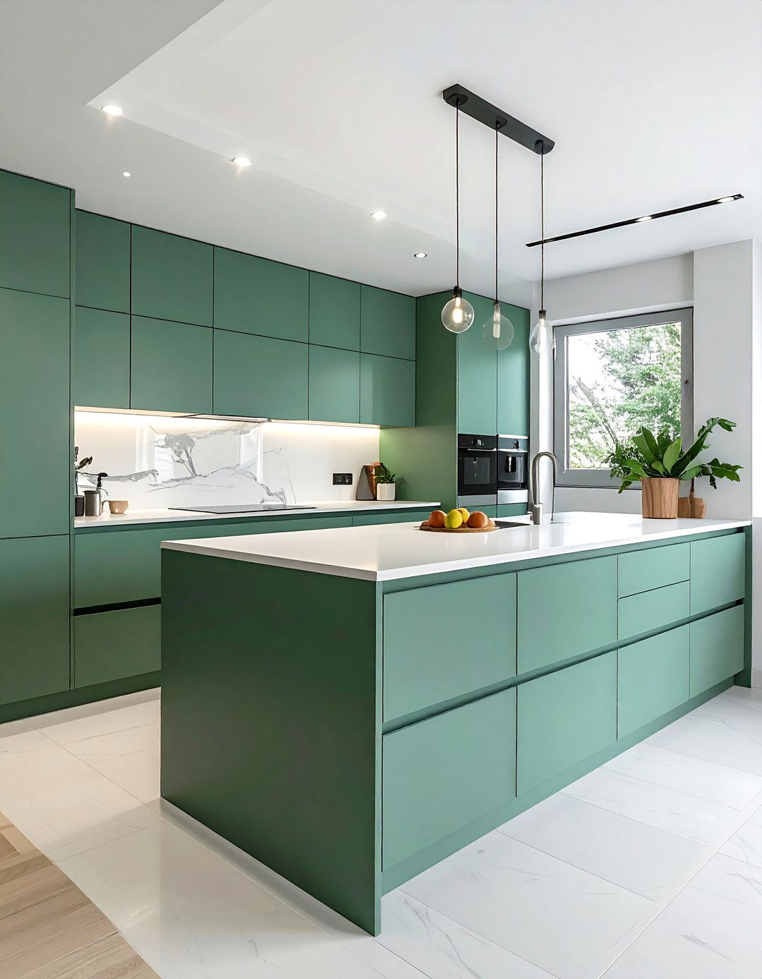 A Modern Minimalist Seafoam Green Kitchen - 15 Seafoam Green Kitchen Ideas for a Fresh Look