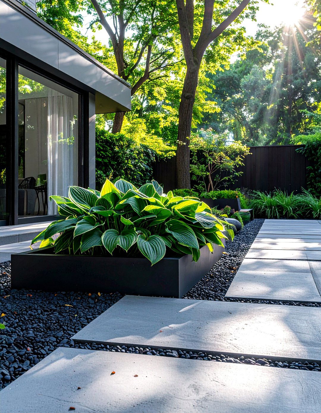 A Modern Minimalist Shady Garden - 20 Shady Garden Ideas for Lush, Cool Retreats