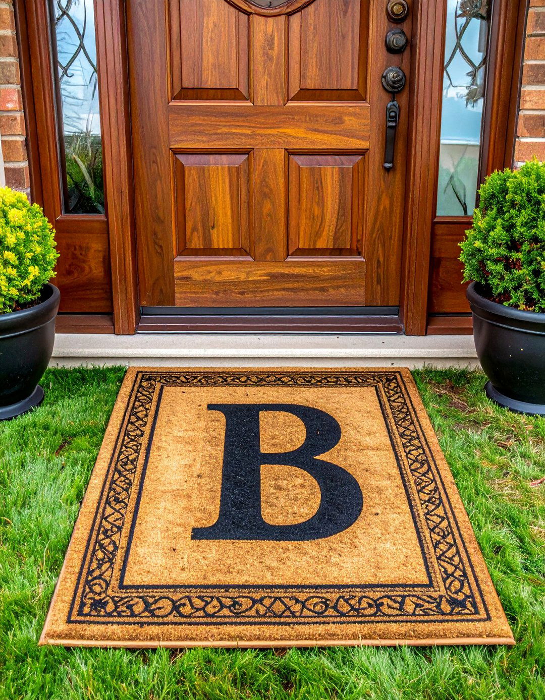A Monogrammed Doormat for a Personal Touch - 40 Front Porch Ideas to Welcome Guests in Style