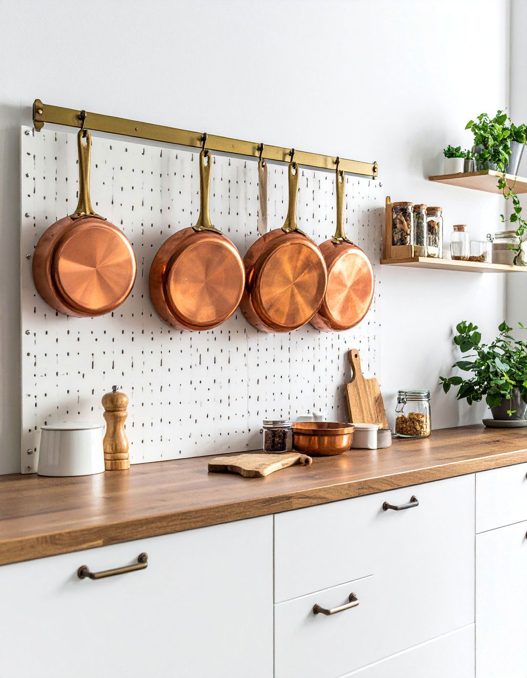 A Pegboard Wall Organizer - 40 Kitchen Decor Ideas to Refresh Your Cooking Space