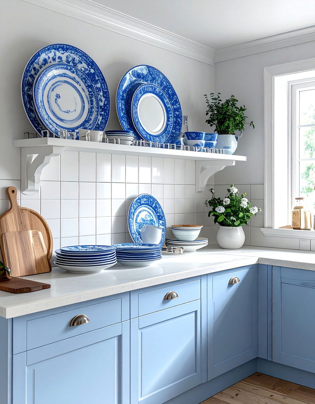A Plate Rack for Vertical Storage - 40 Kitchen Decor Ideas to Refresh Your Cooking Space