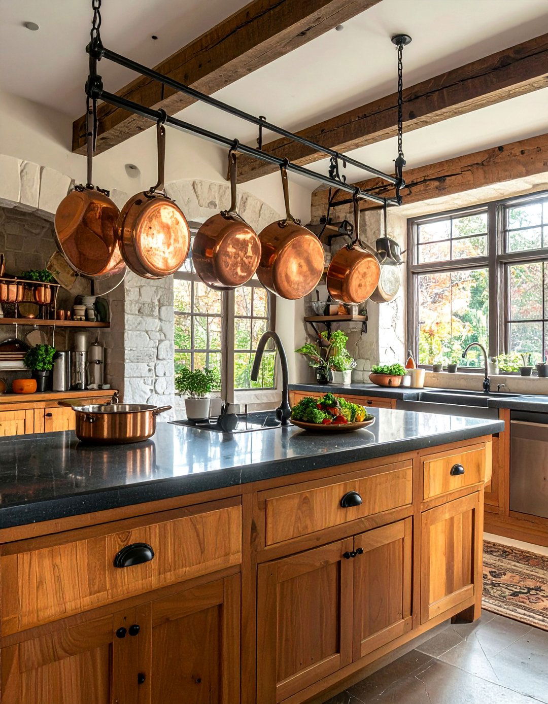 A Pot Rack for Hanging Cookware - 40 Kitchen Decor Ideas to Refresh Your Cooking Space