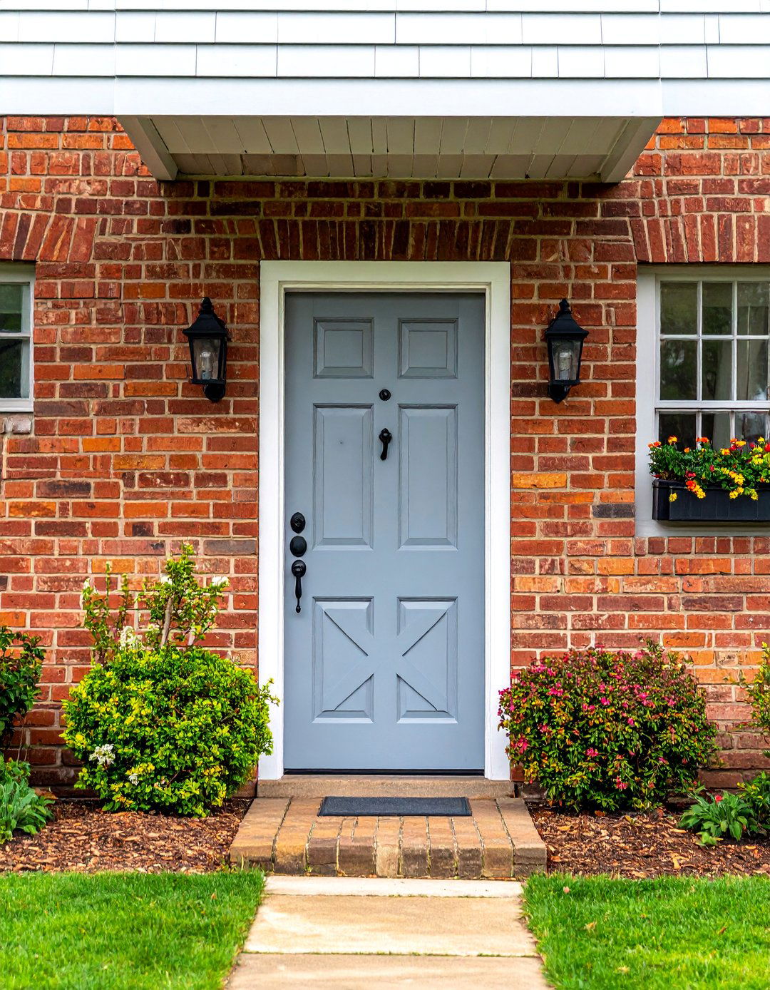 A Rustic Crossbuck Panel Colonial Front Door - 20 Colonial Front Door Ideas for Timeless Curb Appeal