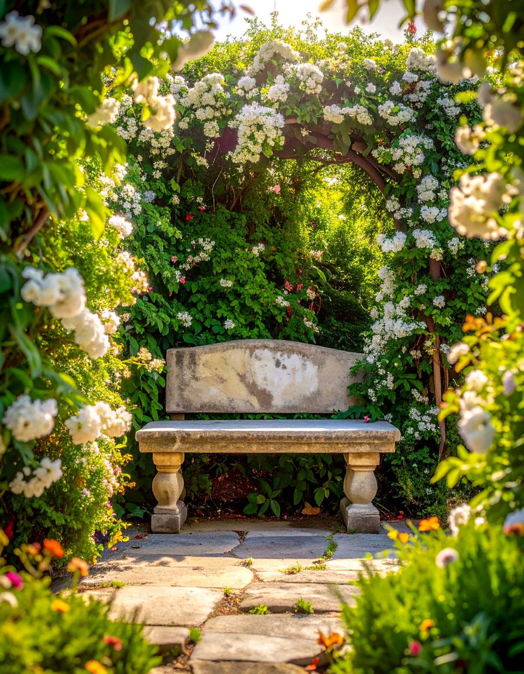 A Secluded Seating Nook - 30 Greek Garden Ideas for a Mediterranean Oasis