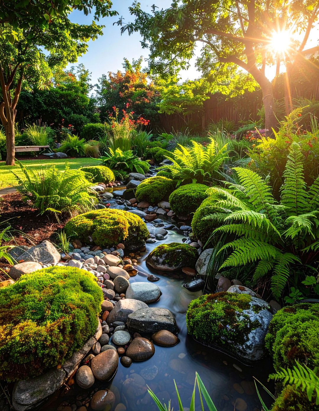 A Shady Garden Dry Creek Bed - 20 Shady Garden Ideas for Lush, Cool Retreats
