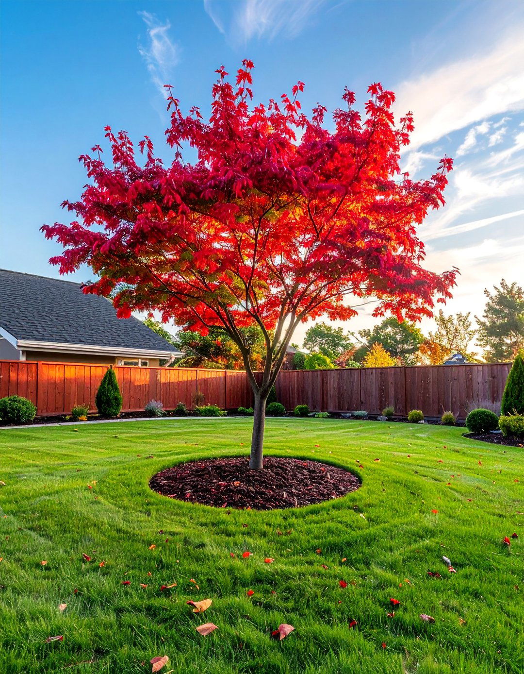 A Single Statement Tree as a Focal Point - 40 Small Front Yard Landscaping Ideas to Boost Curb Appeal