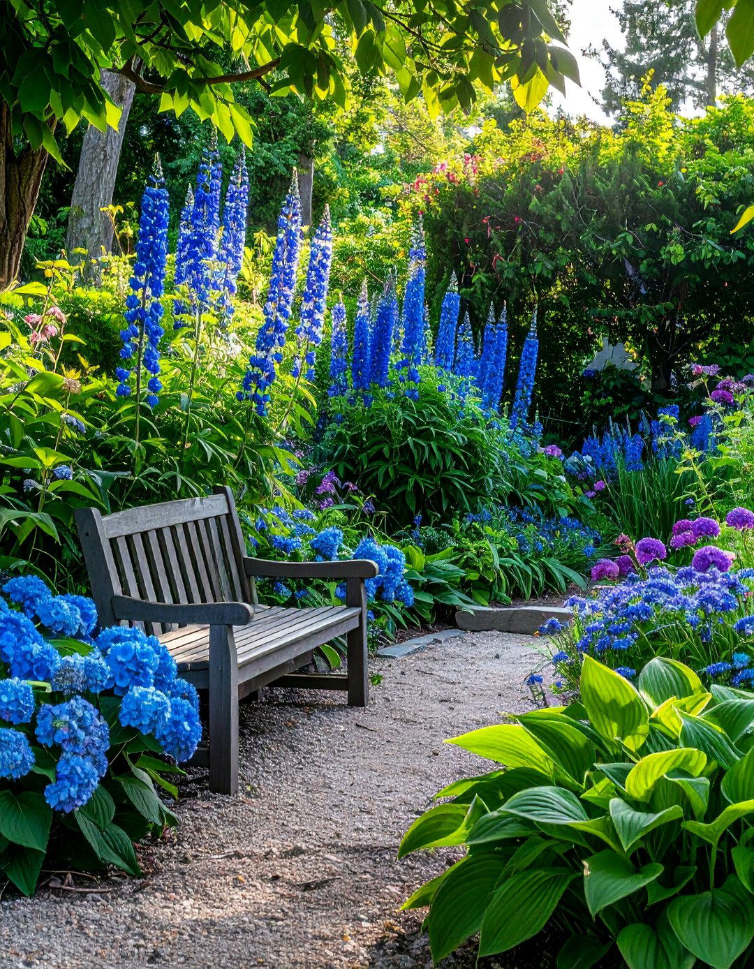 A Soothing Blue and Green Sensory Garden - 25 Sensory Garden Ideas to Stimulate the Senses