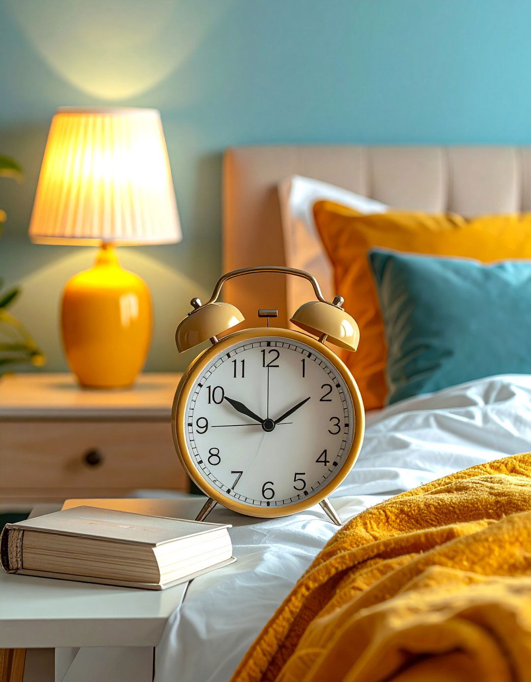 A Traditional Alarm Clock to Reduce Screen Time - 40 Cozy Bedroom Ideas for a Relaxing Retreat