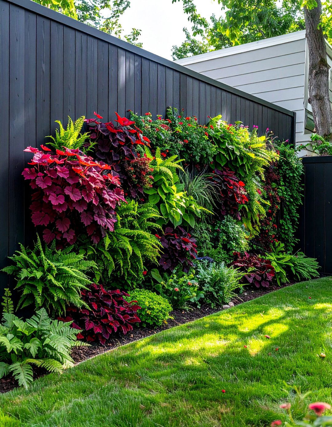 A Vertical Shady Garden Wall - 20 Shady Garden Ideas for Lush, Cool Retreats