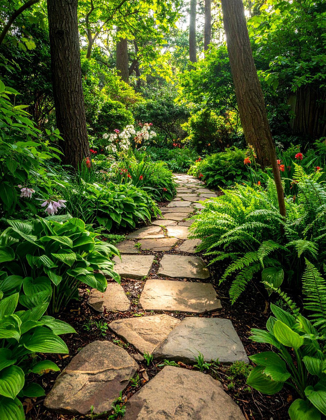 A Woodland Path Shady Garden - 20 Shady Garden Ideas for Lush, Cool Retreats