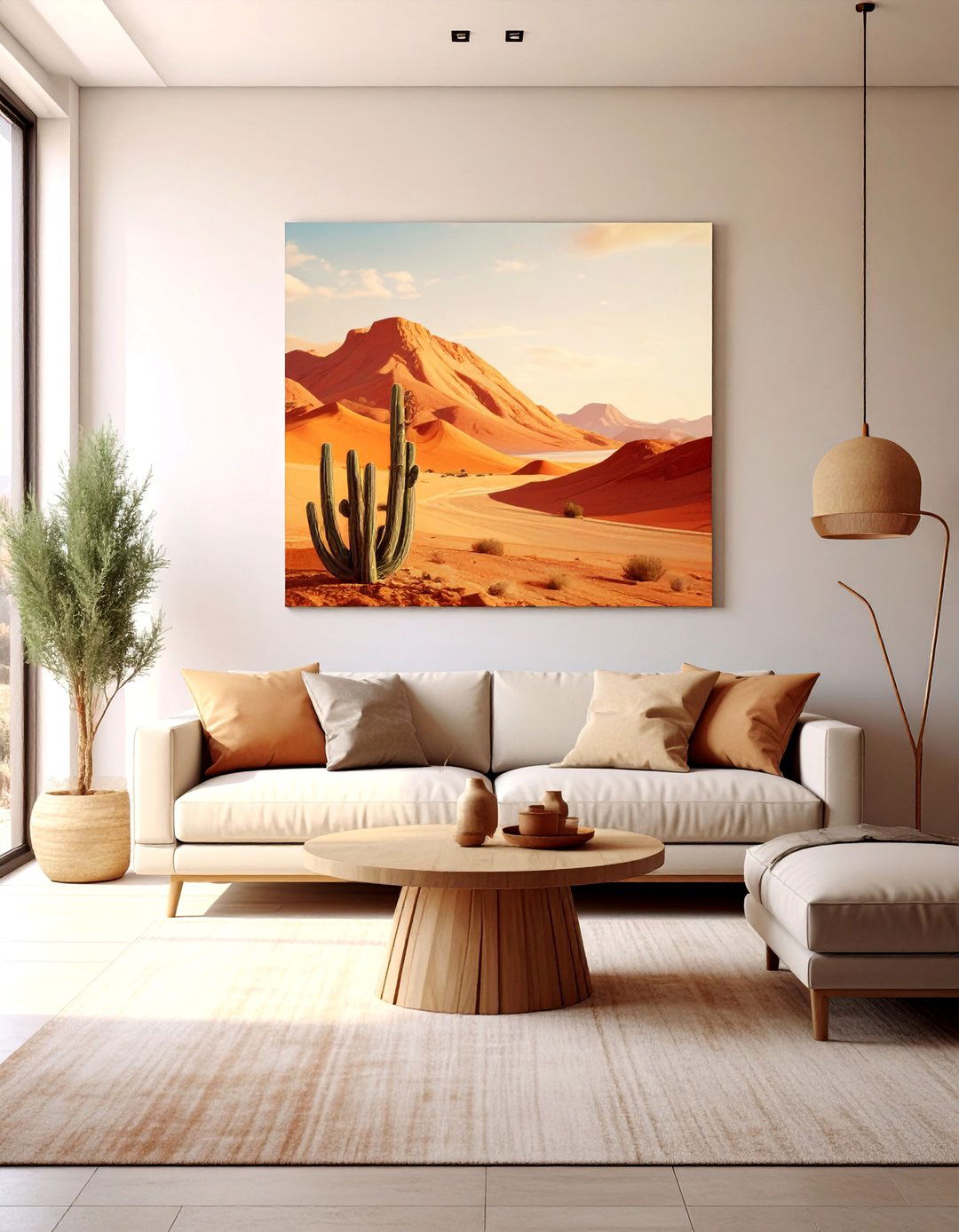 Abstract Desert Landscape Artwork - 20 Bohemian Desert Decor Ideas for a Warm and Inviting Home