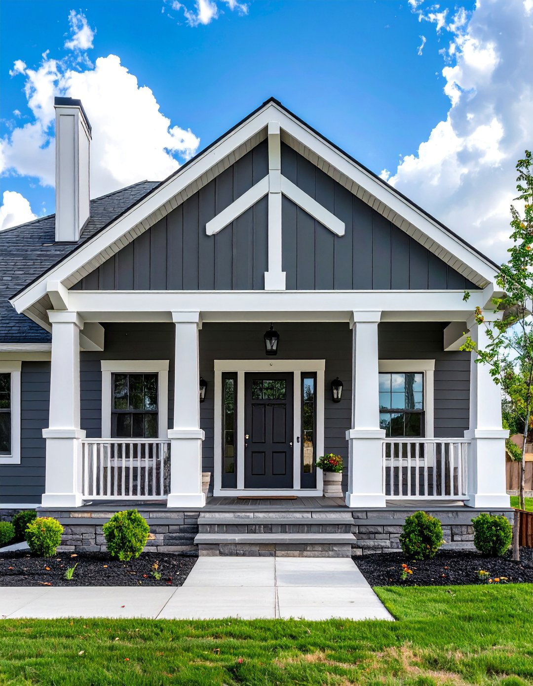 Add a Covered Front Portico to Your Ranch Home - 40 Curb Appeal Inspiration Ideas for Ranch Homes