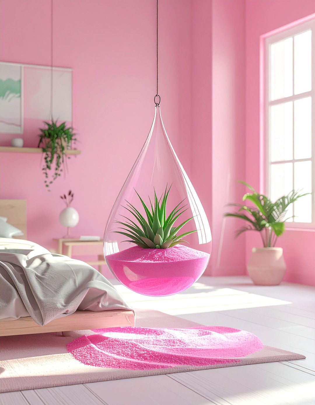 Air Plant Teardrop Terrarium - 40 Terrarium Ideas to Bring Nature Indoors