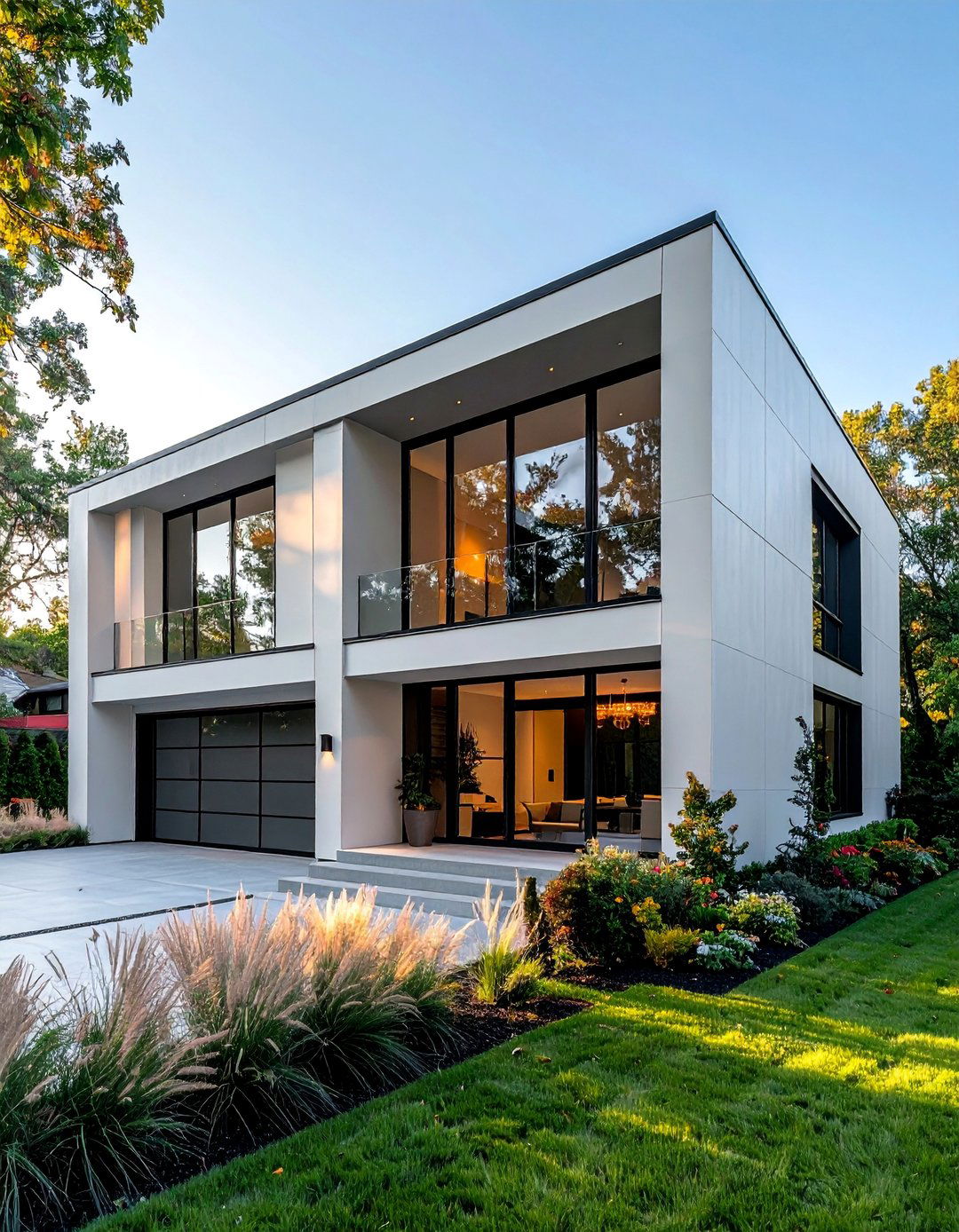 Almost White Light Gray - 40 Gray Exterior House Paint Ideas for Modern Homes