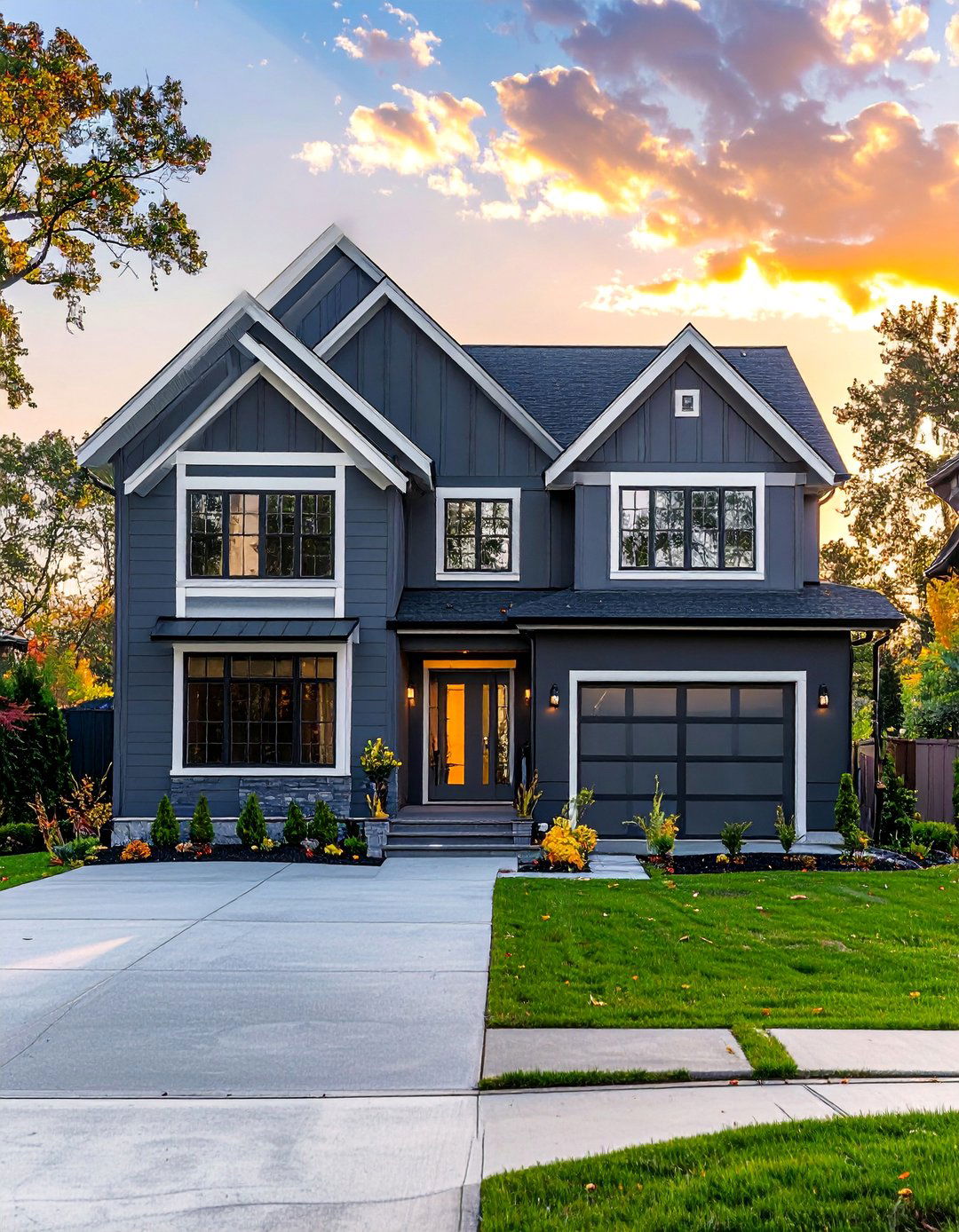 Amherst Gray for a Strong Presence - 40 Gray Exterior House Paint Ideas for Modern Homes