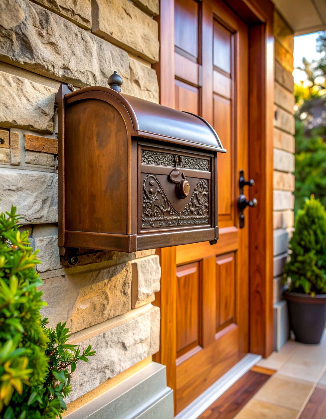 An Antique Style Mailbox as a Vintage Accent - 40 Front Porch Ideas to Welcome Guests in Style