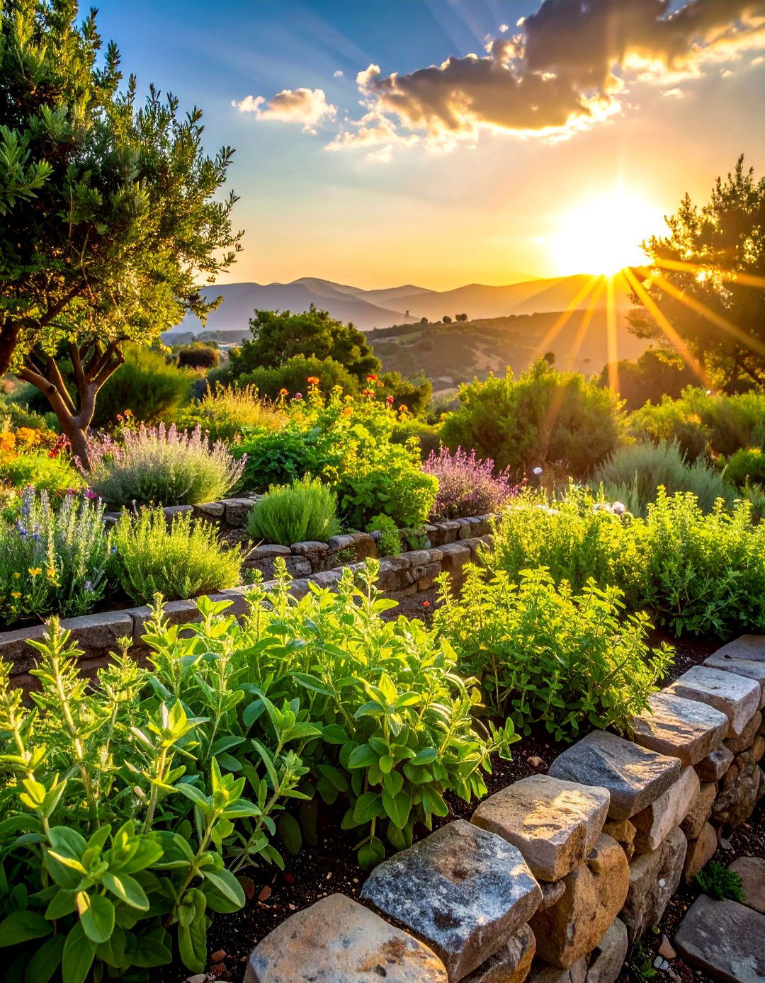 An Aromatic Greek Garden Herb Patch - 30 Greek Garden Ideas for a Mediterranean Oasis