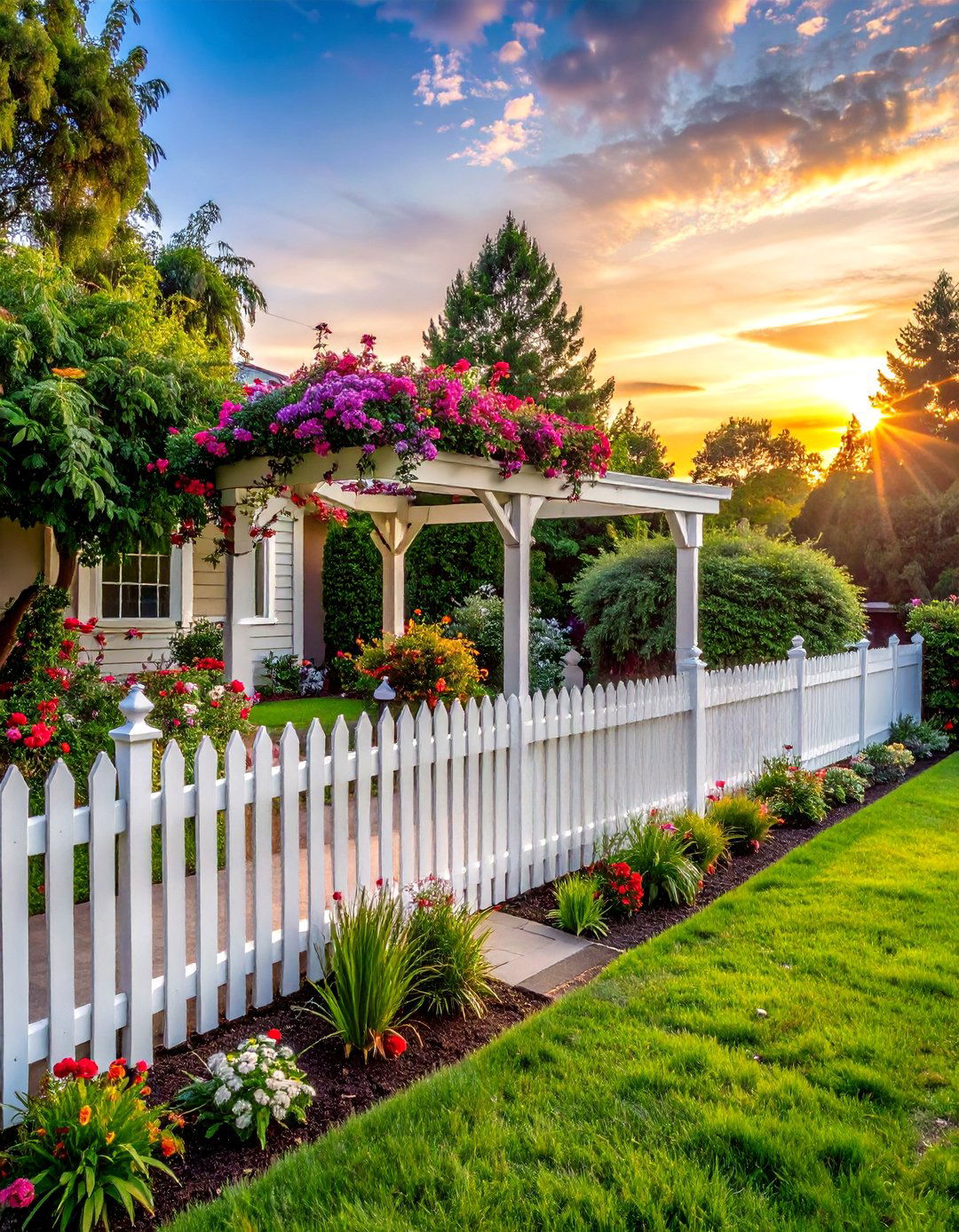 An Ornamental Fence with an Inviting Gate - 40 Small Front Yard Landscaping Ideas to Boost Curb Appeal