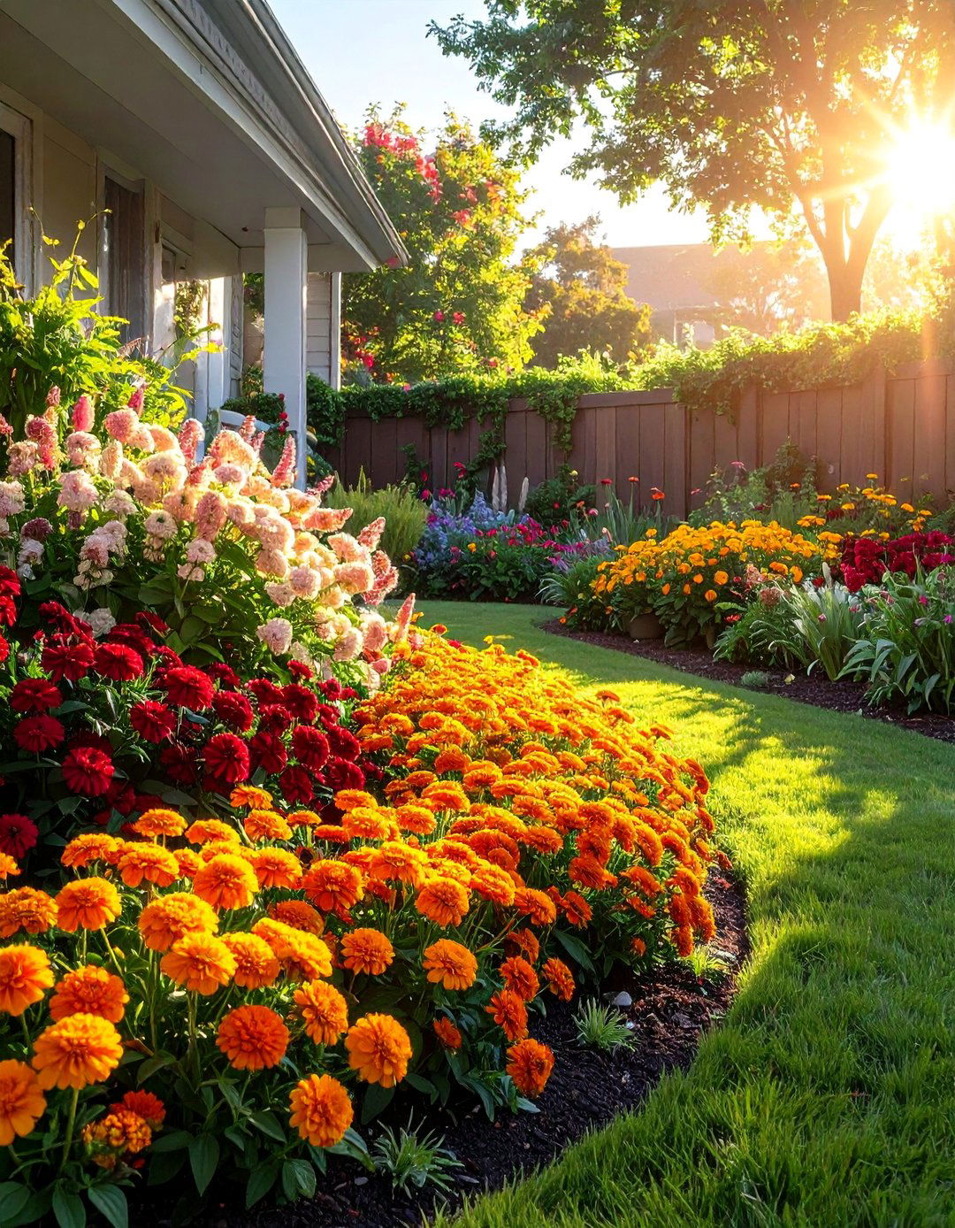 Analogous Yellow Orange and Red Garden Colour Scheme - 30 Garden Colour Schemes to Brighten Your Outdoor Space