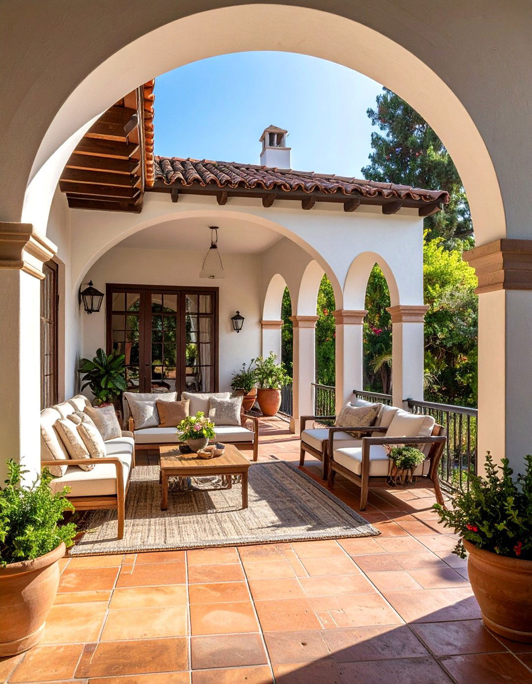 Arched Veranda Spanish Bungalow Exterior - 25 Spanish Bungalow Exterior Ideas for Timeless Appeal