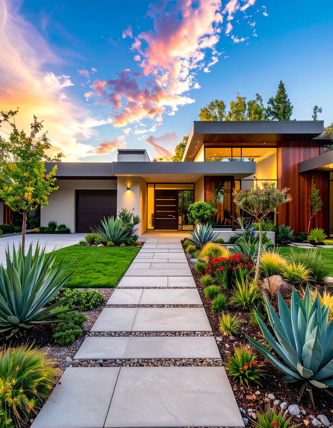 Architectural Plant Collections - 40 Front Yard Landscaping Ideas to Boost Curb Appeal