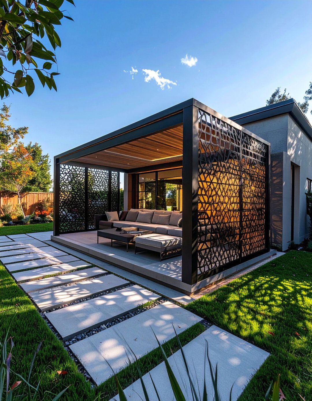 Architectural Privacy Screens - 35 Modern House Exterior Design Ideas for a Sleek Look